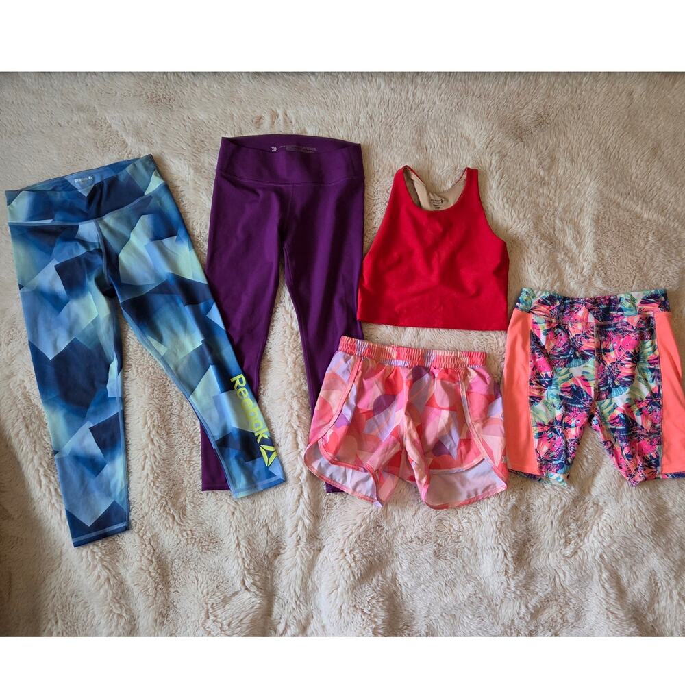 Girls Activewear Athleisure Workout Clothes Large 10-12 lot of 5 Bundle